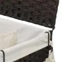 Cesto de ropa sucia con ruedas ratán marrón oscuro 60x35x60,5cm de , Cestas para ropa - Ref: Foro24-372040, Precio: 61,90 €, ...