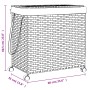 Cesto de ropa sucia con ruedas ratán marrón oscuro 60x35x60,5cm de , Cestas para ropa - Ref: Foro24-372040, Precio: 74,27 €, ...