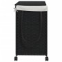 Cesto para ropa sucia con ruedas ratán negro 60x35x60,5 cm de , Cestas para ropa - Ref: Foro24-372042, Precio: 83,42 €, Descu...