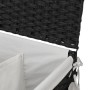 Cesto para ropa sucia con ruedas ratán negro 60x35x60,5 cm de , Cestas para ropa - Ref: Foro24-372042, Precio: 83,42 €, Descu...