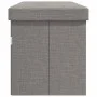Light Gray Faux Linen Folding Storage Bench by , Benches for halls and storage - Ref: Foro24-374905, Price: 64,15 €, Discount: %