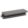 Light Gray Faux Linen Folding Storage Bench by , Benches for halls and storage - Ref: Foro24-374905, Price: 64,15 €, Discount: %