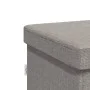 Light Gray Faux Linen Folding Storage Bench by , Benches for halls and storage - Ref: Foro24-374905, Price: 64,15 €, Discount: %