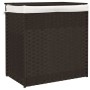 Cesto de ropa sucia 2 secciones ratán marrón oscuro 53x35x57 cm de , Cestas para ropa - Ref: Foro24-372035, Precio: 66,08 €, ...