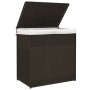 Cesto de ropa sucia 2 secciones ratán marrón oscuro 53x35x57 cm de , Cestas para ropa - Ref: Foro24-372035, Precio: 66,08 €, ...