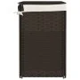 Cesto de ropa sucia 2 secciones ratán marrón oscuro 53x35x57 cm de , Cestas para ropa - Ref: Foro24-372035, Precio: 61,63 €, ...