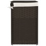Cesto de ropa sucia 2 secciones ratán marrón oscuro 53x35x57 cm de , Cestas para ropa - Ref: Foro24-372035, Precio: 66,08 €, ...