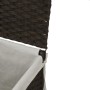 Cesto de ropa sucia 2 secciones ratán marrón oscuro 53x35x57 cm de , Cestas para ropa - Ref: Foro24-372035, Precio: 66,08 €, ...
