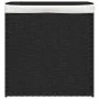 Cesto ropa sucia 2 secciones ratán sintético negro 53x35x57 cm de , Cestas para ropa - Ref: Foro24-372037, Precio: 66,82 €, D...