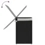 Cesto ropa sucia 2 secciones ratán sintético negro 53x35x57 cm de , Cestas para ropa - Ref: Foro24-372037, Precio: 66,82 €, D...