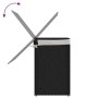 Cesto ropa sucia 2 secciones ratán sintético negro 53x35x57 cm de , Cestas para ropa - Ref: Foro24-372037, Precio: 63,72 €, D...