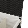 Cesto ropa sucia 2 secciones ratán sintético negro 53x35x57 cm de , Cestas para ropa - Ref: Foro24-372037, Precio: 63,72 €, D...