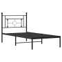 Estructura de cama con cabecero metal negro 100x190 cm de , Camas y somieres - Ref: Foro24-374333, Precio: 69,77 €, Descuento: %