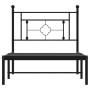 Estructura de cama con cabecero metal negro 100x190 cm de , Camas y somieres - Ref: Foro24-374333, Precio: 69,77 €, Descuento: %