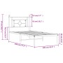 Estructura de cama con cabecero metal negro 100x190 cm de , Camas y somieres - Ref: Foro24-374333, Precio: 69,77 €, Descuento: %