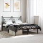 Estructura de cama con cabecero metal negro 135x190 cm de , Camas y somieres - Ref: Foro24-374338, Precio: 95,20 €, Descuento: %