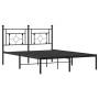 Estructura de cama con cabecero metal negro 135x190 cm de , Camas y somieres - Ref: Foro24-374338, Precio: 95,20 €, Descuento: %