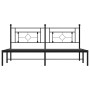 Estructura de cama con cabecero metal negro 183x213 cm de , Camas y somieres - Ref: Foro24-374344, Precio: 105,97 €, Descuent...