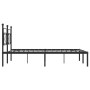 Estructura de cama con cabecero metal negro 183x213 cm de , Camas y somieres - Ref: Foro24-374344, Precio: 105,97 €, Descuent...