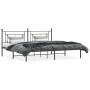 Estructura de cama con cabecero metal negro 200x200 cm de , Camas y somieres - Ref: Foro24-374346, Precio: 120,71 €, Descuent...