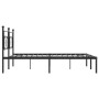 Estructura de cama con cabecero metal negro 200x200 cm de , Camas y somieres - Ref: Foro24-374346, Precio: 120,71 €, Descuent...