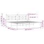 Estructura de cama con cabecero metal negro 200x200 cm de , Camas y somieres - Ref: Foro24-374346, Precio: 120,71 €, Descuent...