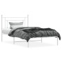 Estructura de cama de metal con cabecero blanco 107x203 cm de , Camas y somieres - Ref: Foro24-374384, Precio: 71,61 €, Descu...