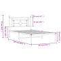 Estructura de cama de metal con cabecero blanco 107x203 cm de , Camas y somieres - Ref: Foro24-374384, Precio: 71,61 €, Descu...
