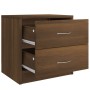 Mesita de noche madera contrachapada roble marrón 40x30x40 cm de vidaXL, Mesitas de noche - Ref: Foro24-815409, Precio: 42,25...
