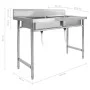 Fregadero de cocina con doble seno acero inoxidable de vidaXL, Fregaderos - Ref: Foro24-144291, Precio: 239,48 €, Descuento: %