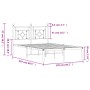 Estructura de cama de metal con cabecero blanca 120x200 cm de , Camas y somieres - Ref: Foro24-374386, Precio: 87,82 €, Descu...