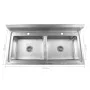 Fregadero de cocina con doble seno acero inoxidable de vidaXL, Fregaderos - Ref: Foro24-144291, Precio: 239,48 €, Descuento: %