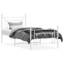 Estructura cama metal cabecero y estribo blanca 100x190 cm de , Camas y somieres - Ref: Foro24-374400, Precio: 80,65 €, Descu...