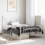 Estructura cama metal con cabecero y pie cama blanca 107x203 cm de , Camas y somieres - Ref: Foro24-374402, Precio: 85,79 €, ...