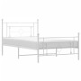 Estructura cama metal con cabecero y pie cama blanca 107x203 cm de , Camas y somieres - Ref: Foro24-374402, Precio: 85,79 €, ...