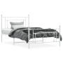 Estructura cama metal con cabecero y pie cama blanca 107x203 cm de , Camas y somieres - Ref: Foro24-374402, Precio: 85,79 €, ...