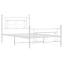 Estructura cama metal con cabecero y pie cama blanca 107x203 cm de , Camas y somieres - Ref: Foro24-374402, Precio: 85,79 €, ...
