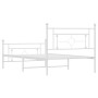 Estructura cama metal con cabecero y pie cama blanca 107x203 cm de , Camas y somieres - Ref: Foro24-374402, Precio: 85,79 €, ...