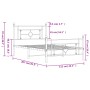 Estructura cama metal con cabecero y pie cama blanca 107x203 cm de , Camas y somieres - Ref: Foro24-374402, Precio: 85,79 €, ...