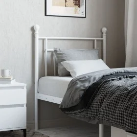 Cabecero de metal blanco 75 cm de , Cabeceros y pies de cama - Ref: Foro24-374414, Precio: 28,07 €, Descuento: %