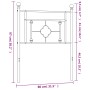 Cabecero de metal blanco 75 cm de , Cabeceros y pies de cama - Ref: Foro24-374414, Precio: 28,47 €, Descuento: %