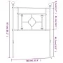 Kopfteil aus weißem Metall, 75 cm von , Kopf- und Fußteile - Ref: Foro24-374414, Preis: 28,07 €, Rabatt: %