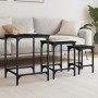 Mesas de centro apilables 3 piezas madera de ingeniería negro de , Mesas de centro - Ref: Foro24-838928, Precio: 41,16 €, Des...