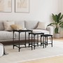 Mesas de centro apilables 3 piezas madera de ingeniería negro de , Mesas de centro - Ref: Foro24-838928, Precio: 41,16 €, Des...