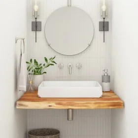 Rectangular bathroom countertop solid acacia wood 70x60x2.5 cm by , Countertops - Ref: Foro24-370259, Price: 73,71 €, Discoun...