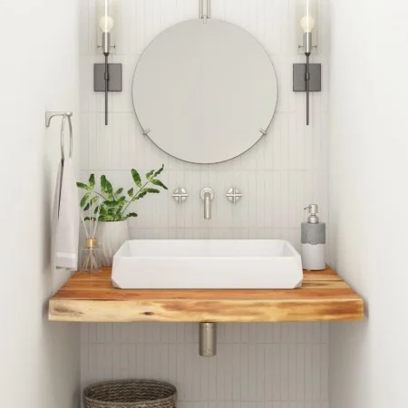 Rectangular bathroom countertop solid acacia wood 70x60x2.5 cm by , Countertops - Ref: Foro24-370259, Price: 73,71 €, Discoun...