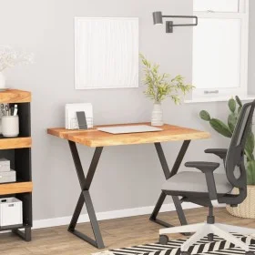 Tablero rectangular madera de acacia borde vivo 90x80x2,5 cm de , Accesorios y productos para escritorios - Ref: Foro24-37026...