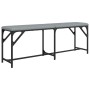 Banco de comedor acero y tela gris claro 124x32x45 cm de , Bancos de comedor y cocina - Ref: Foro24-835221, Precio: 57,55 €, ...