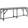 Banco de comedor acero y tela gris claro 124x32x45 cm de , Bancos de comedor y cocina - Ref: Foro24-835221, Precio: 56,86 €, ...