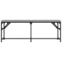Banco de comedor acero y tela gris claro 124x32x45 cm de , Bancos de comedor y cocina - Ref: Foro24-835221, Precio: 57,55 €, ...